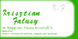 krisztian falusy business card